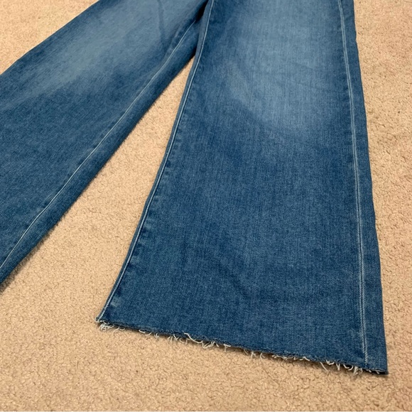 PAIGE Anessa Ankle Wide Leg Frayed Hem Jeans Women’s Size 29 NWT - Picture 3 of 7